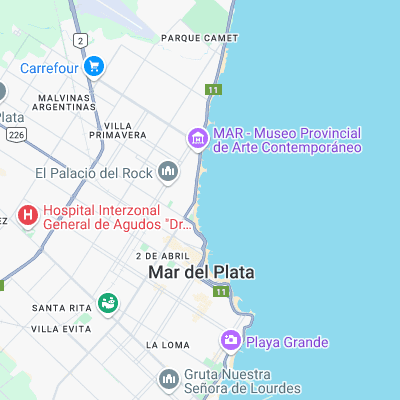 La Perla surf map