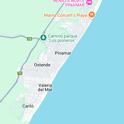 Pinamar surf map