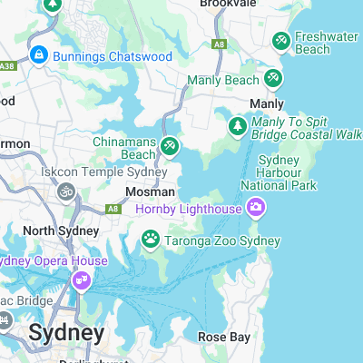 Balmoral Point surf map