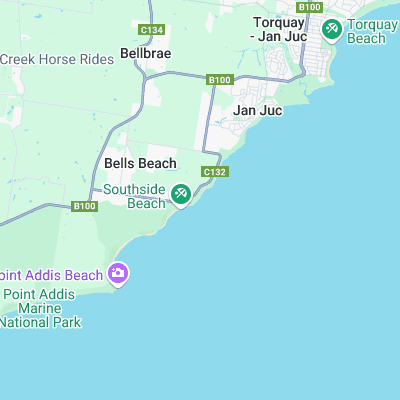 Bells Beach surf map