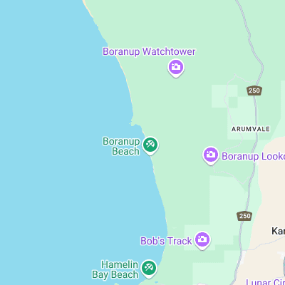 Boranup Beach surf map