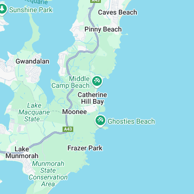 Catherine Hill Bay surf map