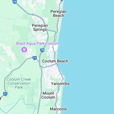 Coolum Beach surf map