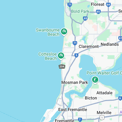 Cottesloe surf map