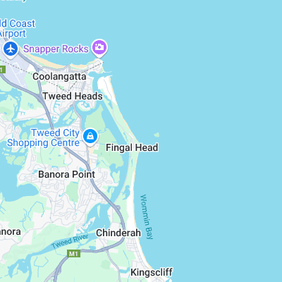 Fingal Head surf map