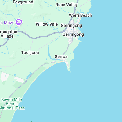 Gerroa surf map