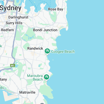 Gordens bay Bomie surf map