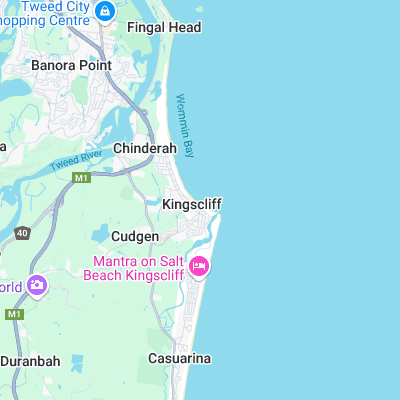 Kingscliff surf map