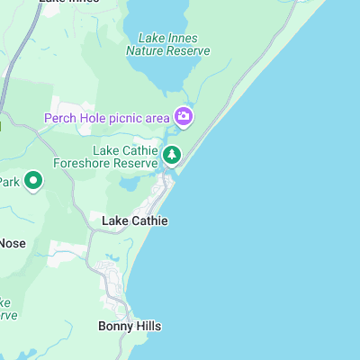 Lake Cathie surf map