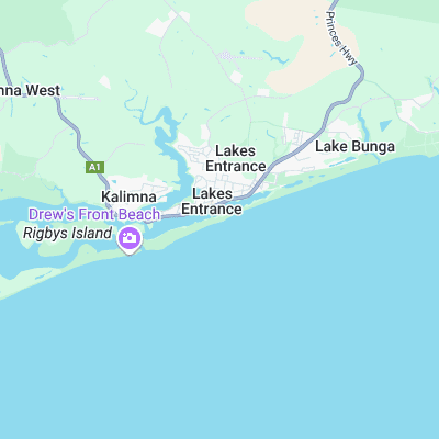 Lakes Entrance surf map