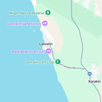 Lancelin (back Beach) surf map