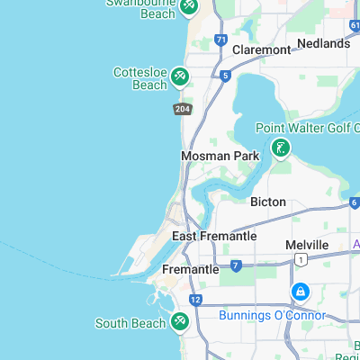 Leighton Beach surf map