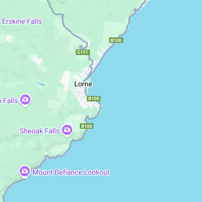 Lorne Point surf map