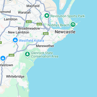 Merewether - Ladies surf map