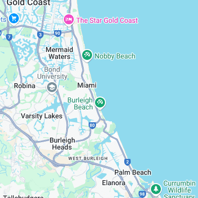 Miami surf map