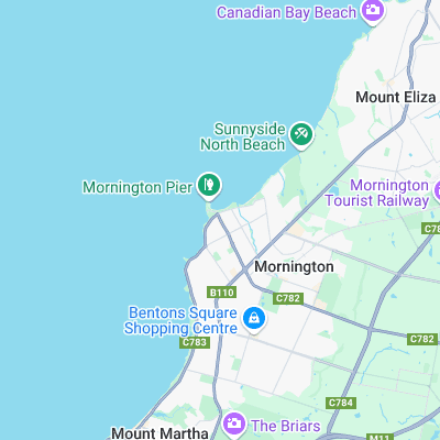 Mornington Mills surf map