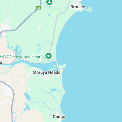 Moruya Rivermouth surf map