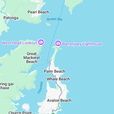 Palm Beach surf map