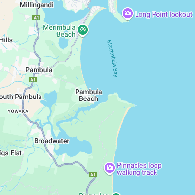 Pambula Rivermouth surf map