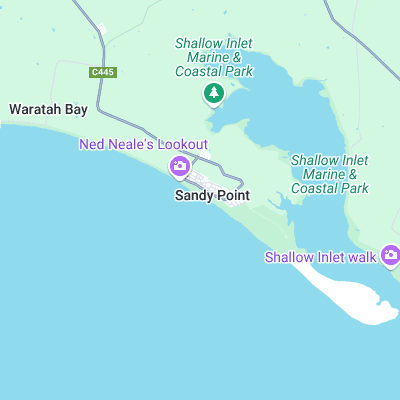 Sandy Point surf map