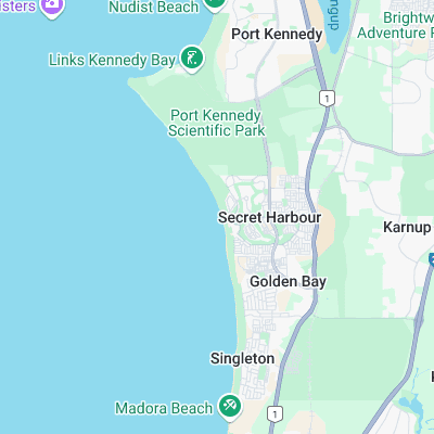 Secret Harbour surf map