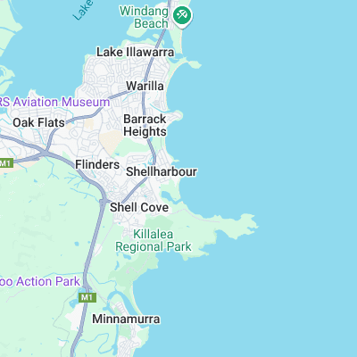 Shellharbour South Beach surf map