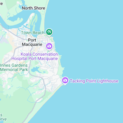 Shelly Beach surf map