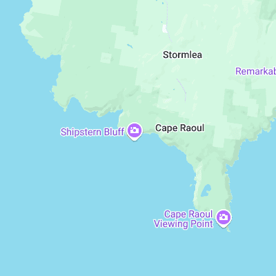 Shipsterns Bluff surf map