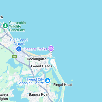 Snapper Rocks surf map