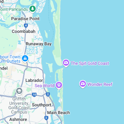 South Straddie surf map