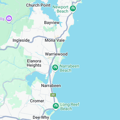 Warriewood surf map