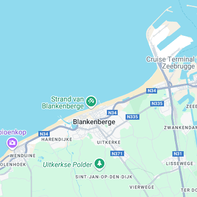 Blankenberge Pier surf map