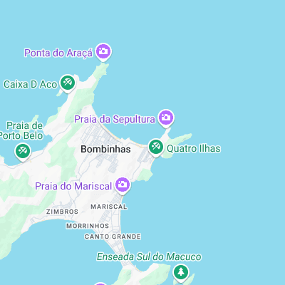 Bombinhas surf map