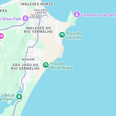 Ponta das Aranhas surf map