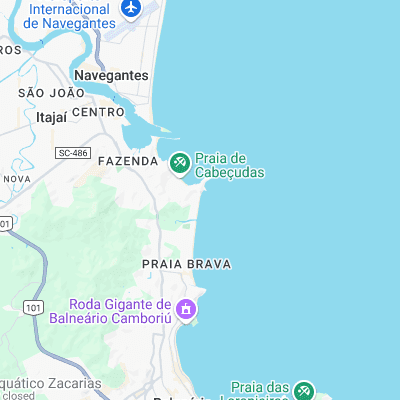 Praia Brava surf map