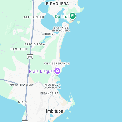 Ribanceira surf map