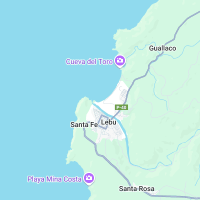 Lebu Beachie surf map