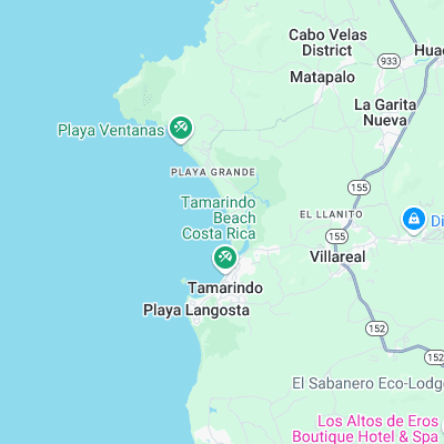 Playa Grande surf map