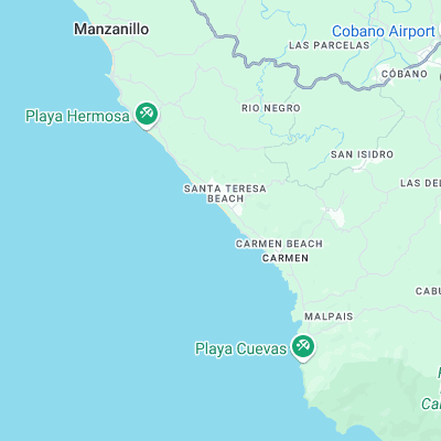 Santa Teresa surf map