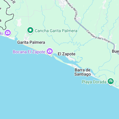 Barra de Santiago surf map