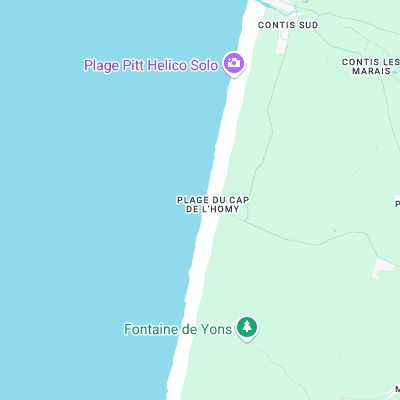 Cap de l'Homy surf map