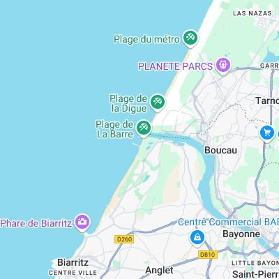 La Barre surf map