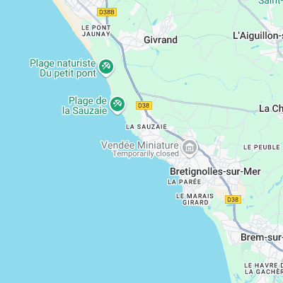 La Sauzaie surf map