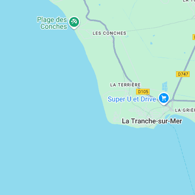 La Terriere surf map