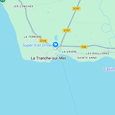 La Tranche sur Mer surf map