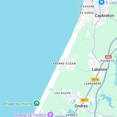 Labenne-Ocean surf map