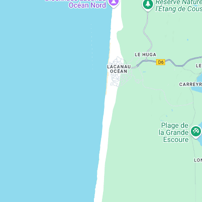 Lacanau Supersud surf map