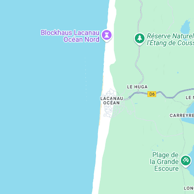 Lacanau surf map