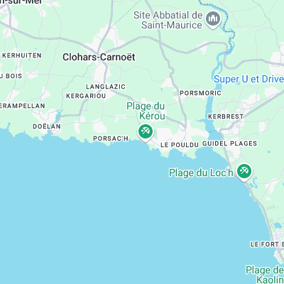 Le Kerou surf map