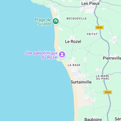 Le Poux surf map